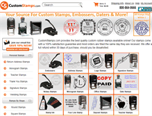 Tablet Screenshot of customstamps.com